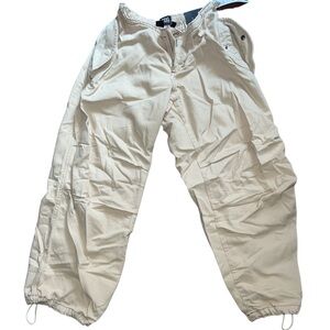 BDG Beige Parachute Cargo Pants